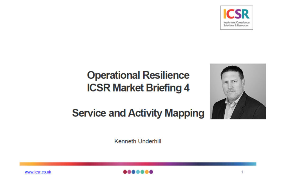 Operational Resilience Webinar: Service and Activity Mapping