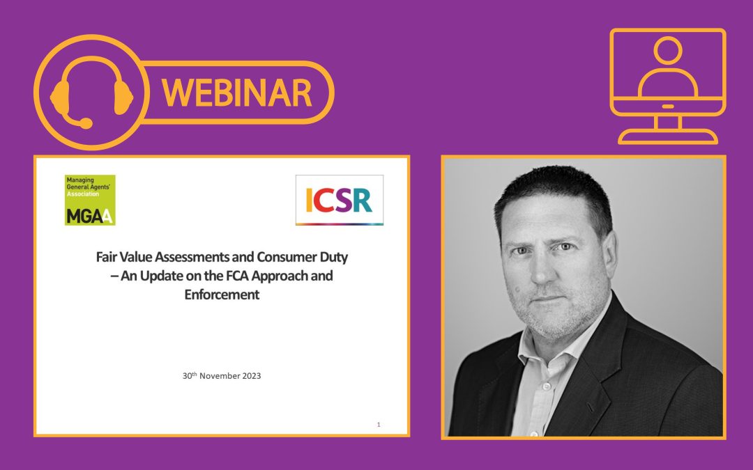 Webinar Recording: Fair Value Assessments and Consumer Duty – An Update on the FCA Approach and Enforcement